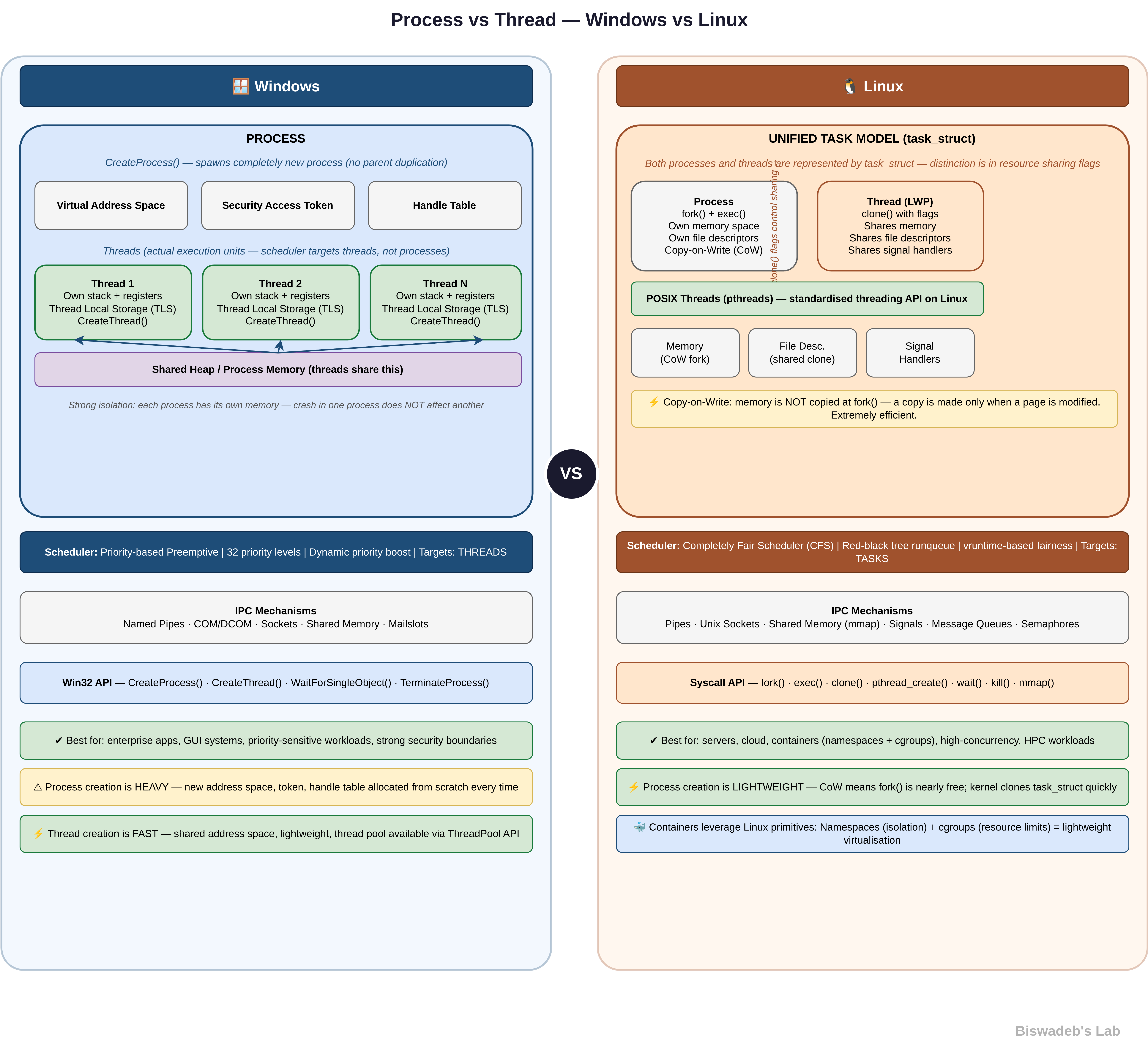 process vs thread